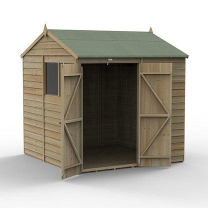 Forest 4LIFE Reverse Apex Shed 7x7 - Double Door - 2 Windows - JJ Building Materials