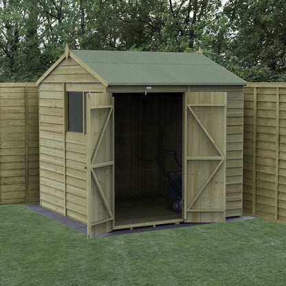 Forest 4LIFE Reverse Apex Shed 7x7 - Double Door - 2 Windows - JJ Building Materials