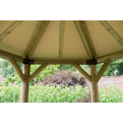 Forest 4m Hexagonal Wooden Garden Gazebo with Cedar Roof - JJ Building Materials