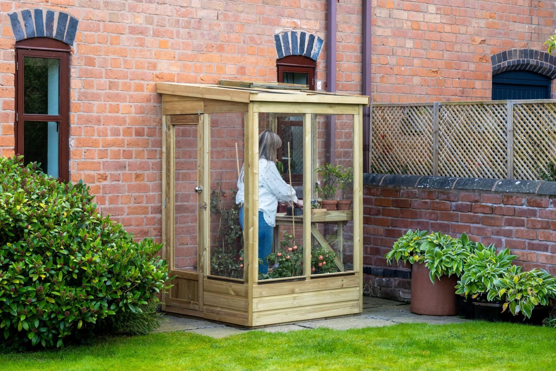 Forest 4x4ft Wallscape Lean-to Greenhouse No Back - JJ Building Materials