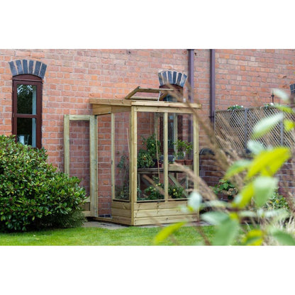 Forest 4x4ft Wallscape Lean-to Greenhouse No Back - JJ Building Materials