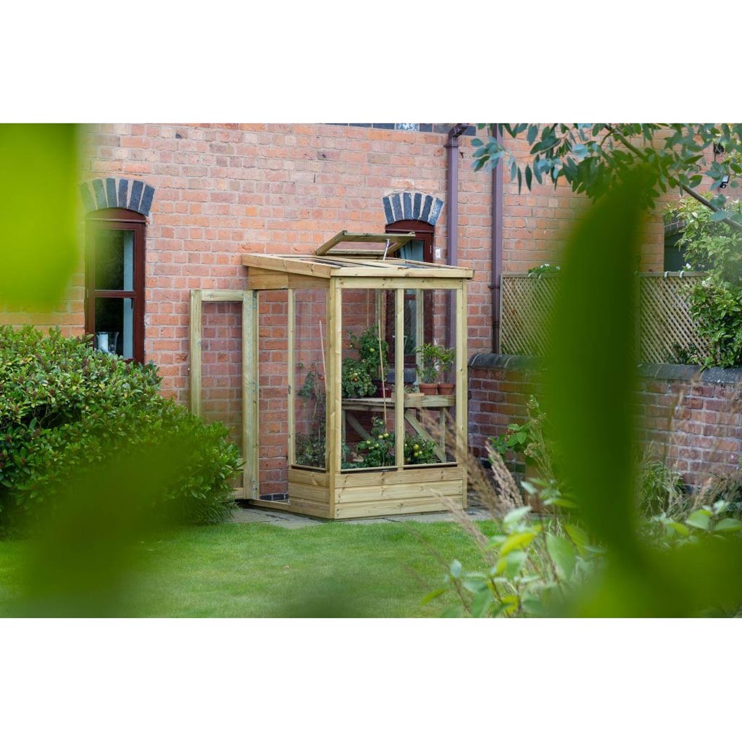 Forest 4x4ft Wallscape Lean-to Greenhouse No Back - JJ Building Materials