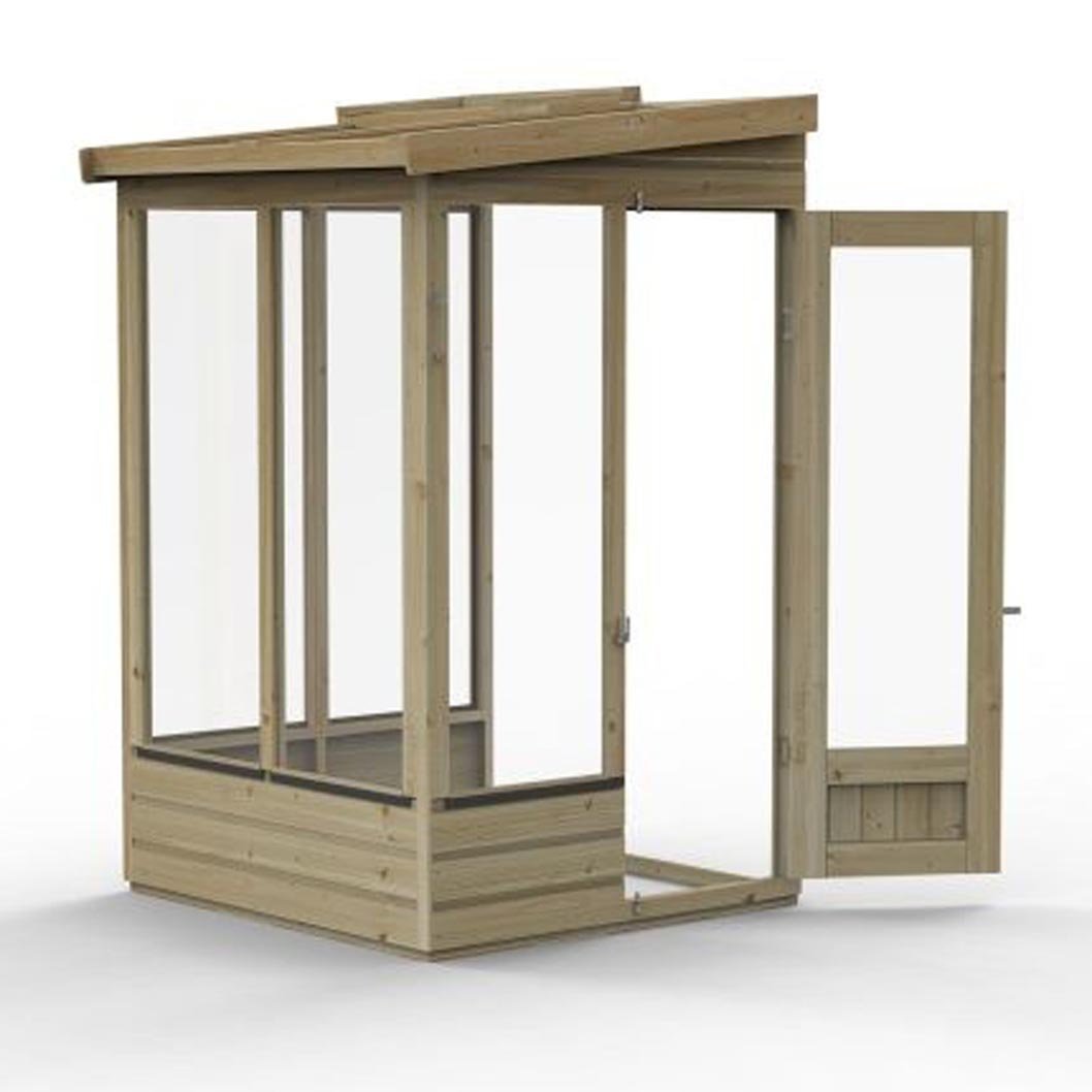Forest 4x4ft Wallscape Lean-to Greenhouse No Back - JJ Building Materials