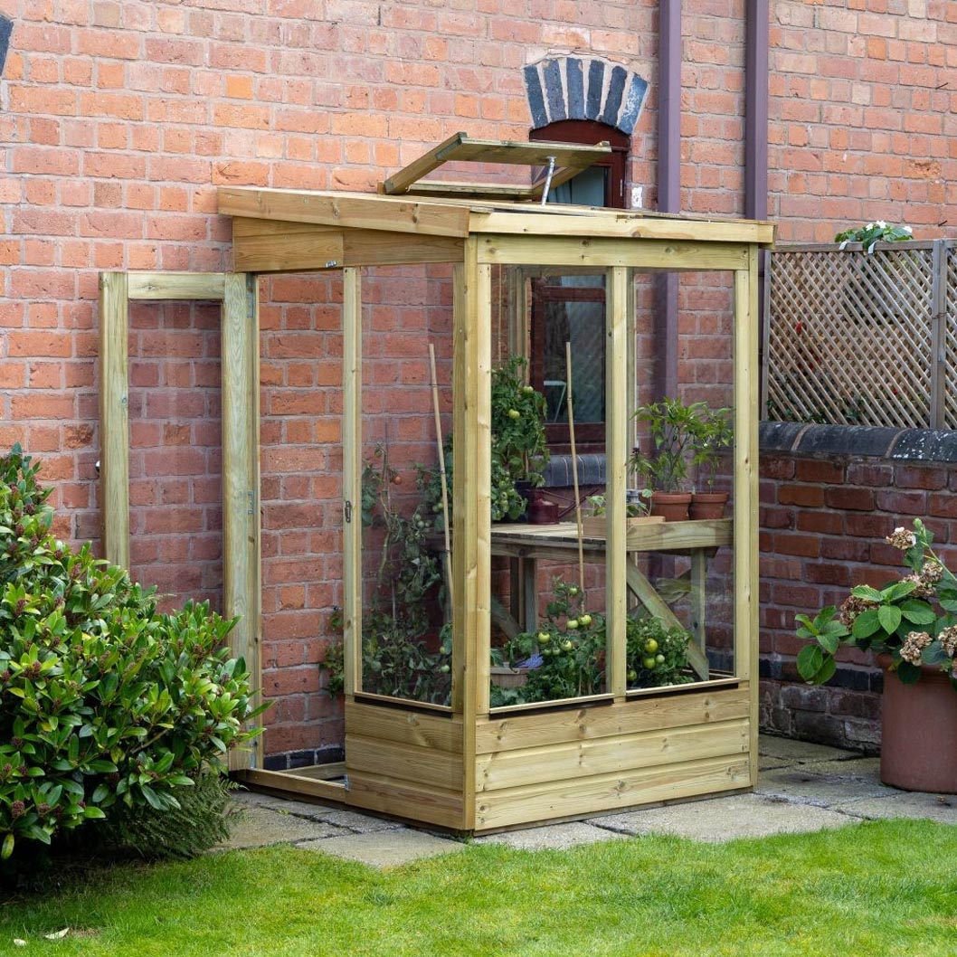 Forest 4x4ft Wallscape Lean-to Greenhouse No Back - JJ Building Materials