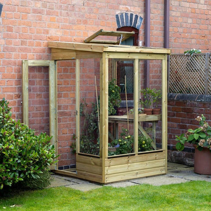 Forest 4x4ft Wallscape Lean-to Greenhouse No Back - JJ Building Materials