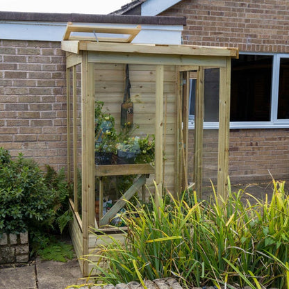 Forest 4x4ft Wallscape Lean-to Greenhouse Solid Back - JJ Building Materials