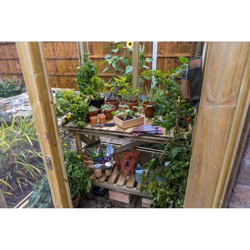Forest 4x4ft Wallscape Lean-to Greenhouse Solid Back - JJ Building Materials