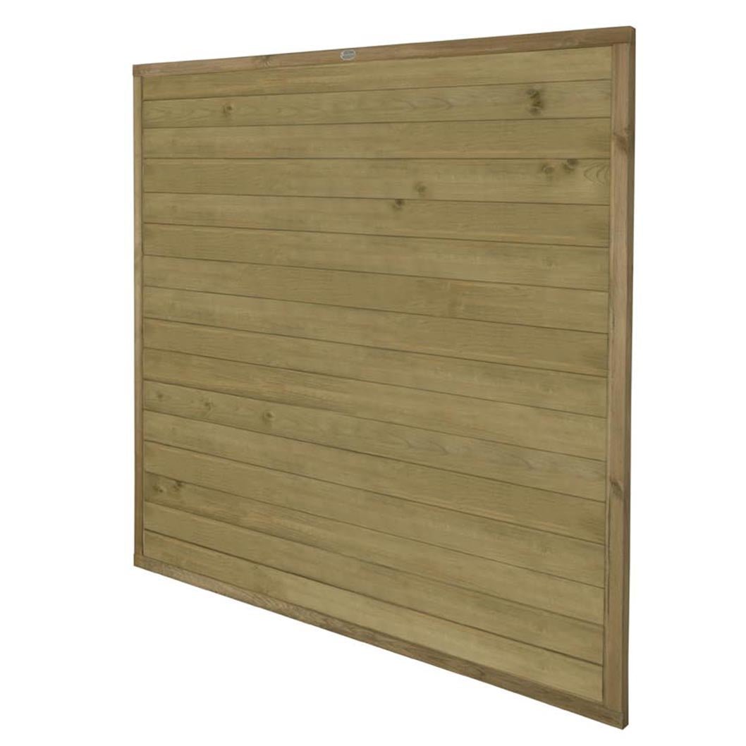 Forest 6ft (1.83m x 1.83m) Pressure Treated Horizontal Tongue and Groove Fence Panel - JJ Building Materials