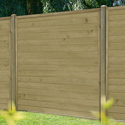 Forest 6ft (1.83m x 1.83m) Pressure Treated Horizontal Tongue and Groove Fence Panel - JJ Building Materials