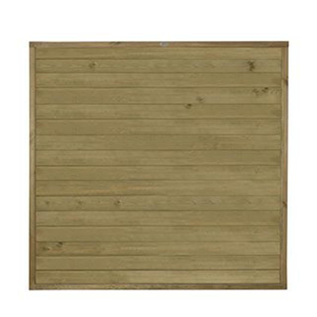 Forest 6ft (1.83m x 1.83m) Pressure Treated Horizontal Tongue and Groove Fence Panel - JJ Building Materials