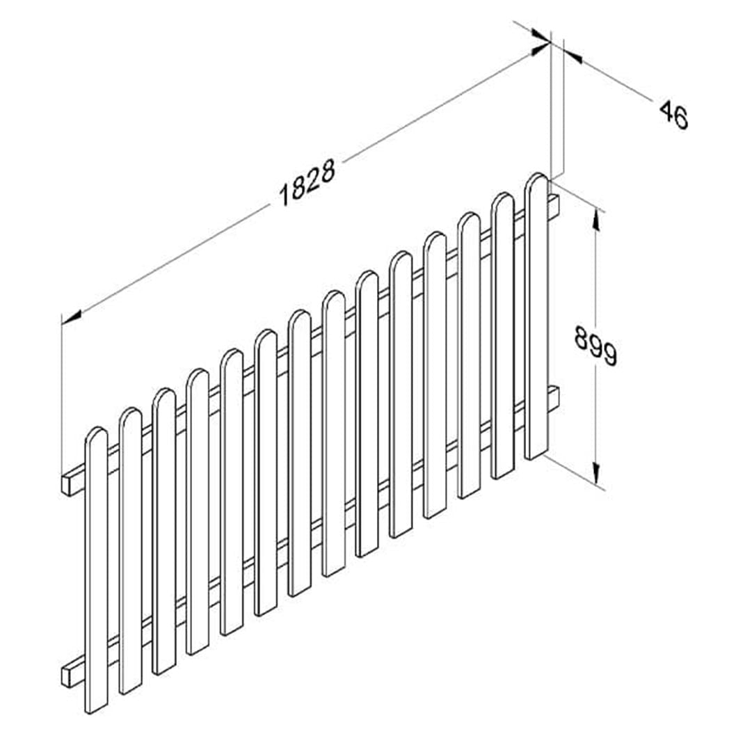 Forest 6ft x 3ft (1.8m x 0.9m) Pressure Treated Heavy Duty Pale Fence Panel - JJ Building Materials