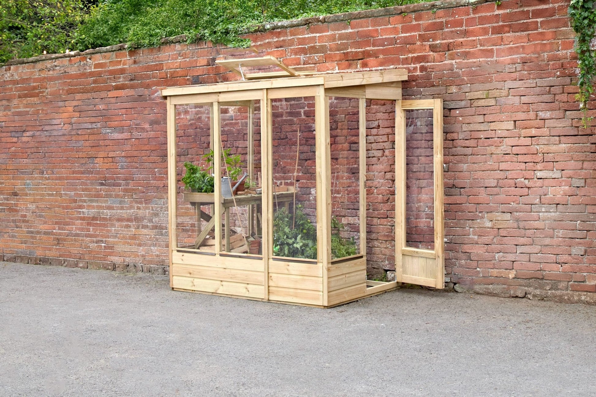 Forest 6x4ft Wallscape Lean-to Greenhouse No Back - JJ Building Materials