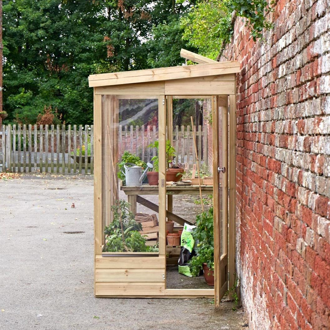 Forest 6x4ft Wallscape Lean-to Greenhouse No Back - JJ Building Materials