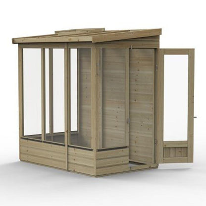 Forest 6x4ft Wallscape Lean-to Greenhouse Solid Back - JJ Building Materials