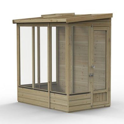 Forest 6x4ft Wallscape Lean-to Greenhouse Solid Back - JJ Building Materials