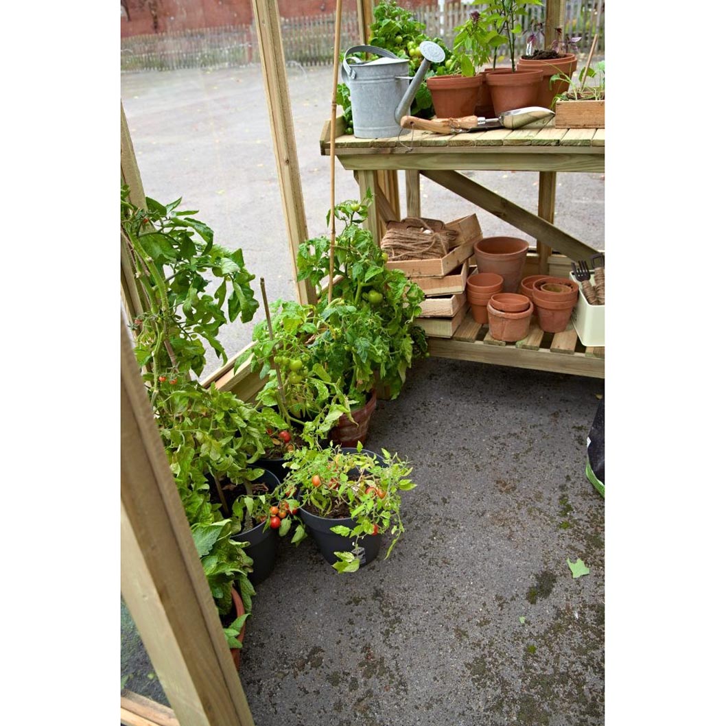 Forest 6x4ft Wallscape Lean-to Greenhouse Solid Back - JJ Building Materials