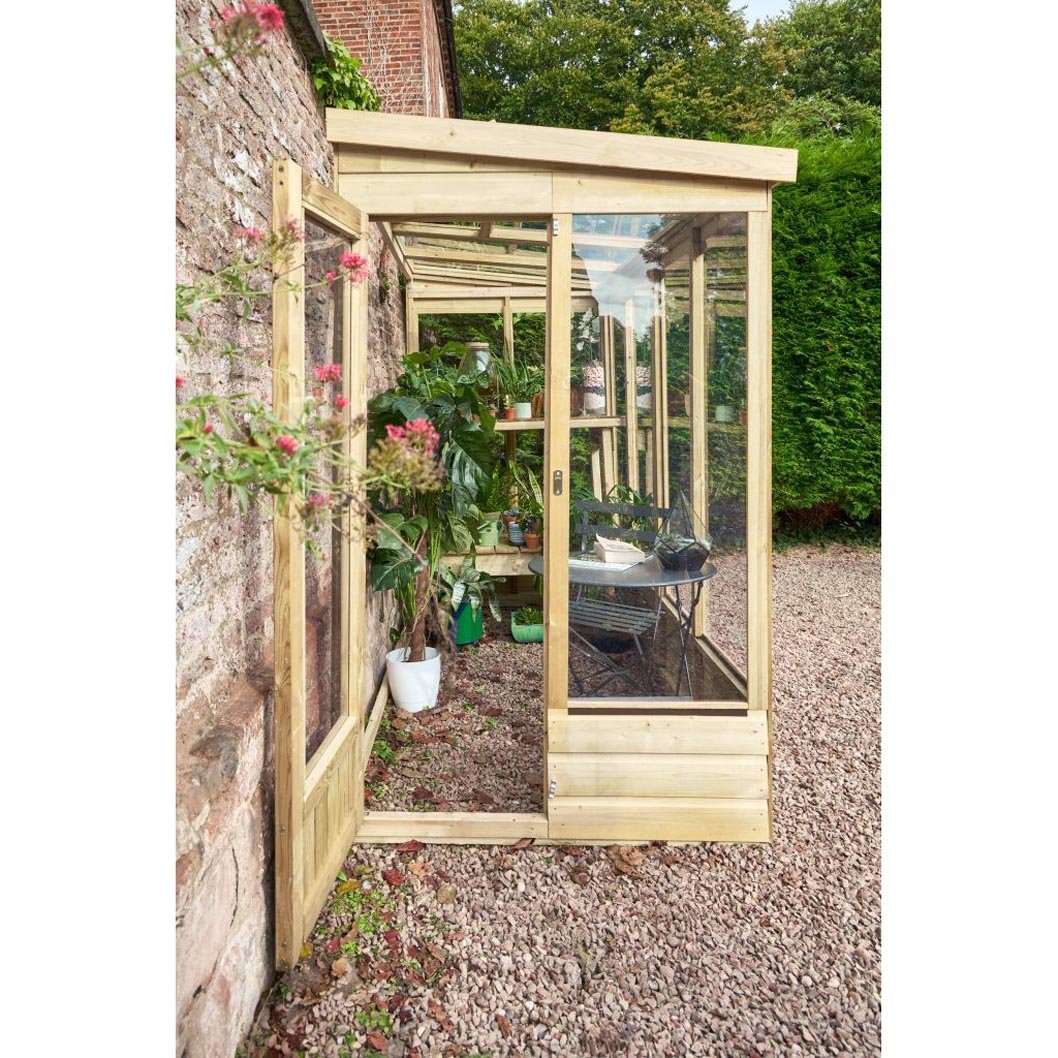 Forest 8x4ft Wallscape Lean-to Greenhouse No Back - JJ Building Materials