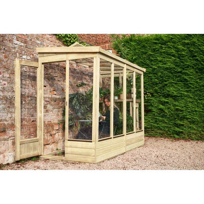 Forest 8x4ft Wallscape Lean-to Greenhouse No Back - JJ Building Materials