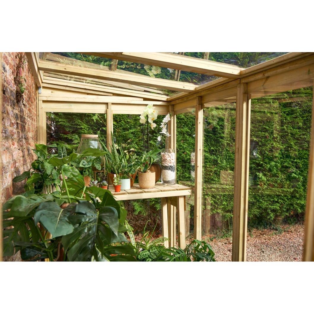 Forest 8x4ft Wallscape Lean-to Greenhouse No Back - JJ Building Materials