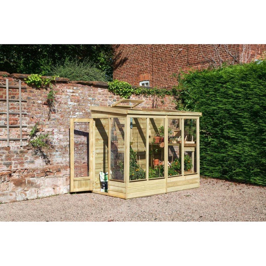 Forest 8x4ft Wallscape Lean-to Greenhouse No Back - JJ Building Materials