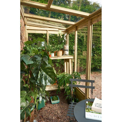 Forest 8x4ft Wallscape Lean-to Greenhouse No Back - JJ Building Materials
