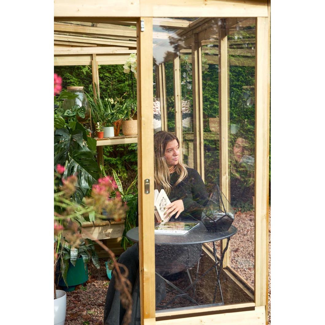 Forest 8x4ft Wallscape Lean-to Greenhouse No Back - JJ Building Materials
