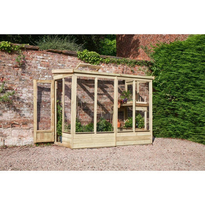 Forest 8x4ft Wallscape Lean-to Greenhouse No Back - JJ Building Materials