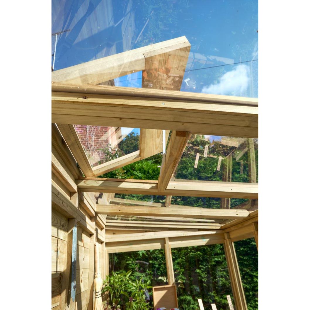 Forest 8x4ft Wallscape Lean-to Greenhouse Solid Back - JJ Building Materials