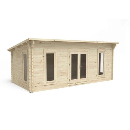 Forest Arley 6.0m x 3.0m Cabin - Pent Roof, Double Glazed with Polyester Felt - JJ Building Materials