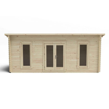 Forest Arley 6.0m x 3.0m Cabin - Pent Roof, Double Glazed with Polyester Felt - JJ Building Materials