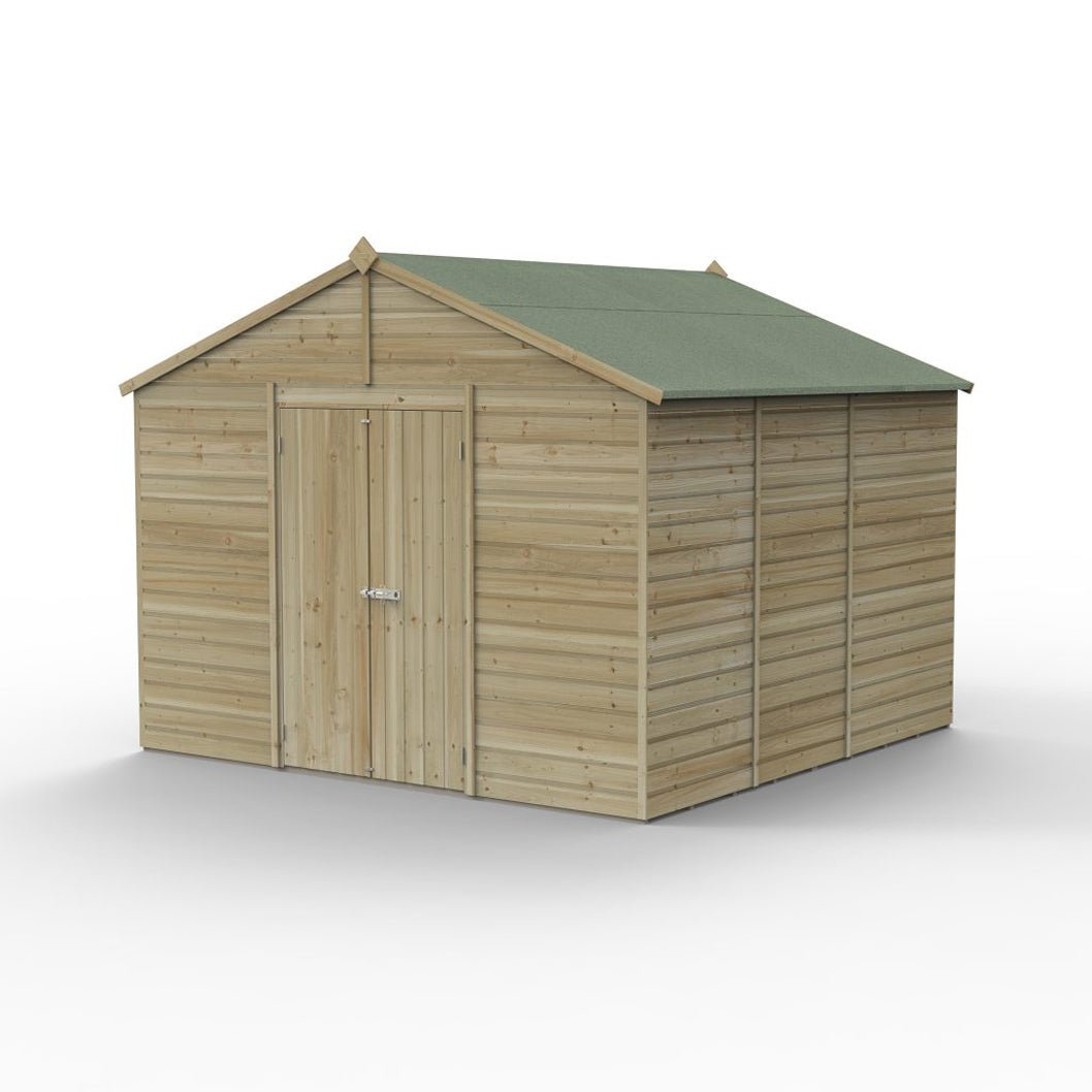 Forest Beckwood 10x10 Apex Shed - No Windows - Double Door - JJ Building Materials