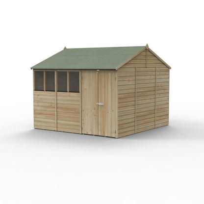 Forest Beckwood 10x10 Reverse Apex Shed - 4 Windows - Double Door - JJ Building Materials