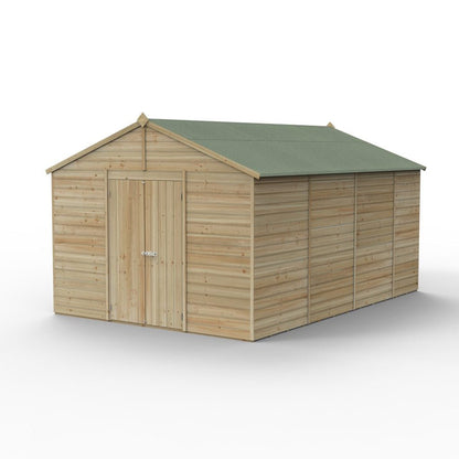 Forest Beckwood 10x15 Apex Shed - No Windows - Double Door - JJ Building Materials