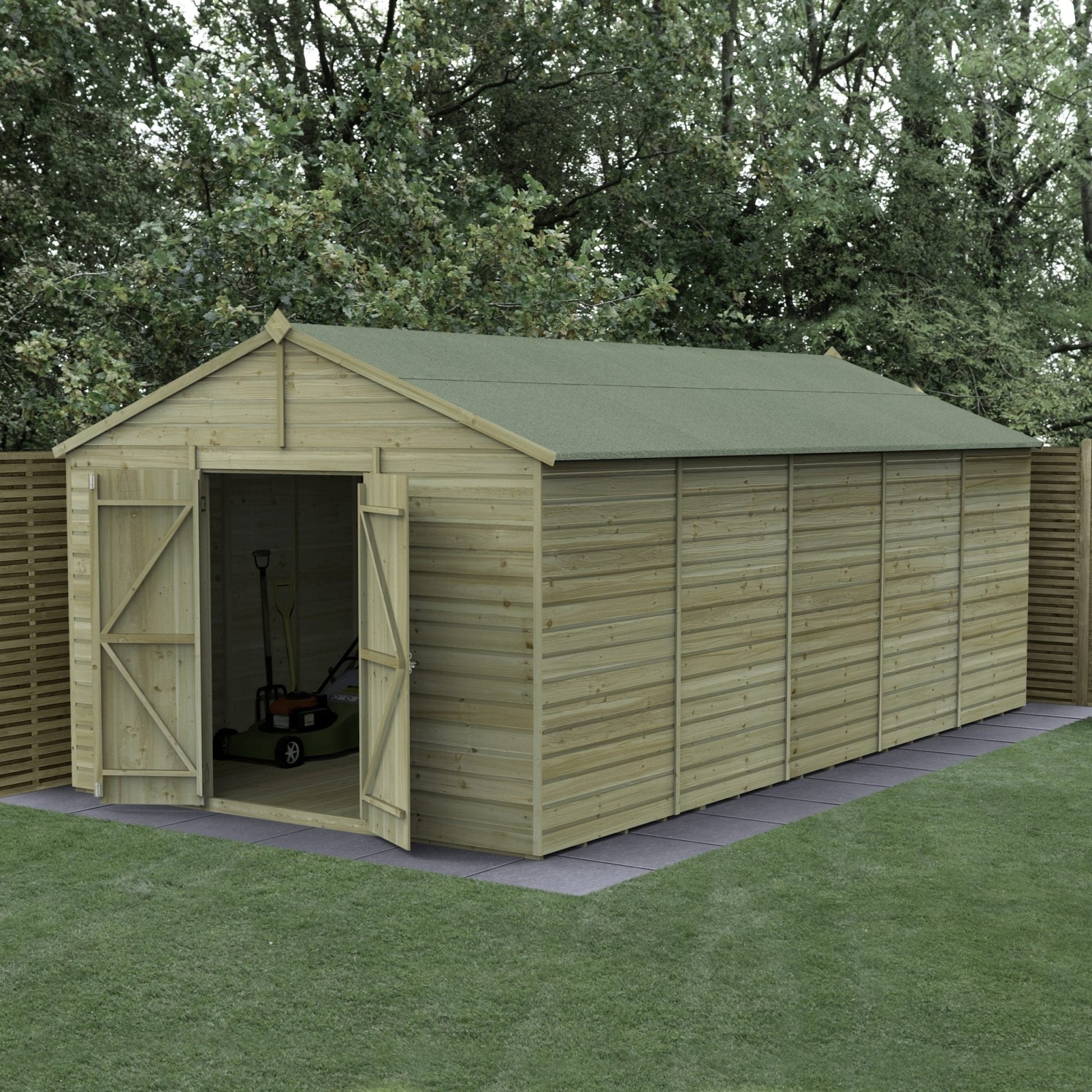 Forest Beckwood 10x20 Apex Shed - No Windows - Double Door - JJ Building Materials