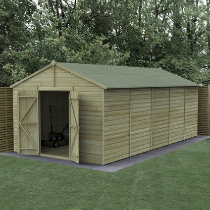 Forest Beckwood 10x20 Apex Shed - No Windows - Double Door - JJ Building Materials