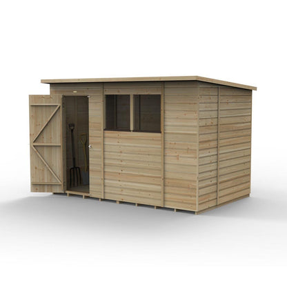 Forest Beckwood 10x6 Pent Shed - 2 Windows - JJ Building Materials