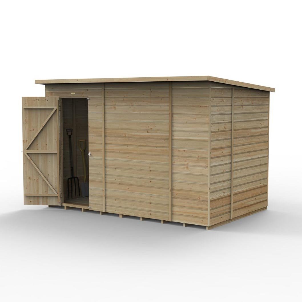 Forest Beckwood 10x6 Pent Shed - No Windows - JJ Building Materials