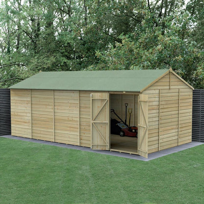 Forest Beckwood 20x10 Reverse Apex Shed - No Windows - Double Door - JJ Building Materials