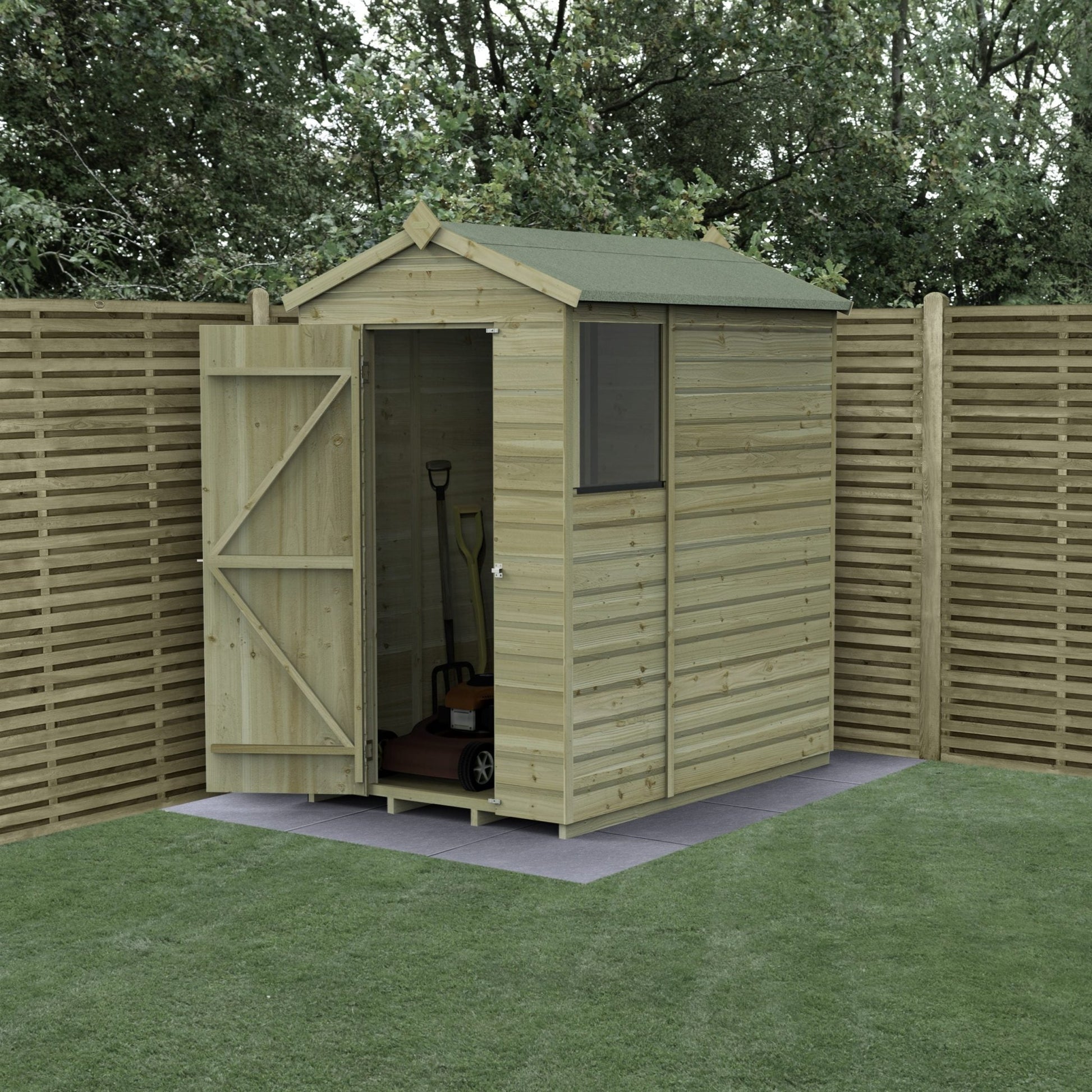 Forest Beckwood 4x6 Apex Shed - 1 Window - JJ Building Materials