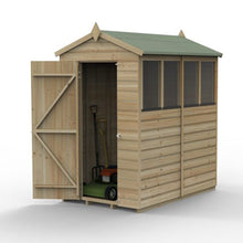 Forest Beckwood 4x6 Apex Shed - 4 Window - JJ Building Materials