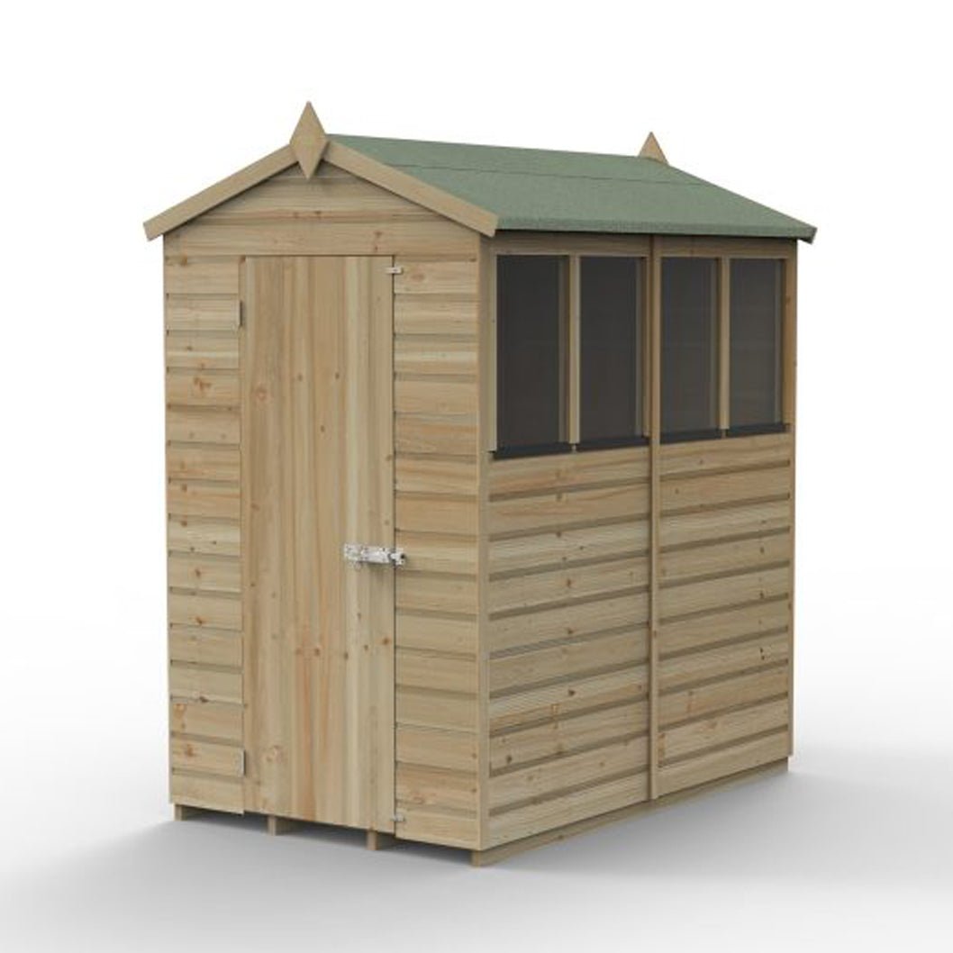 Forest Beckwood 4x6 Apex Shed - 4 Window - JJ Building Materials