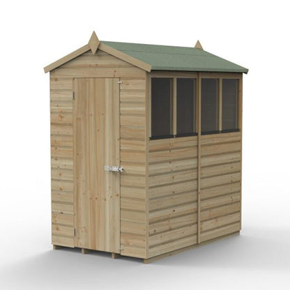 Forest Beckwood 4x6 Apex Shed - 4 Window - JJ Building Materials