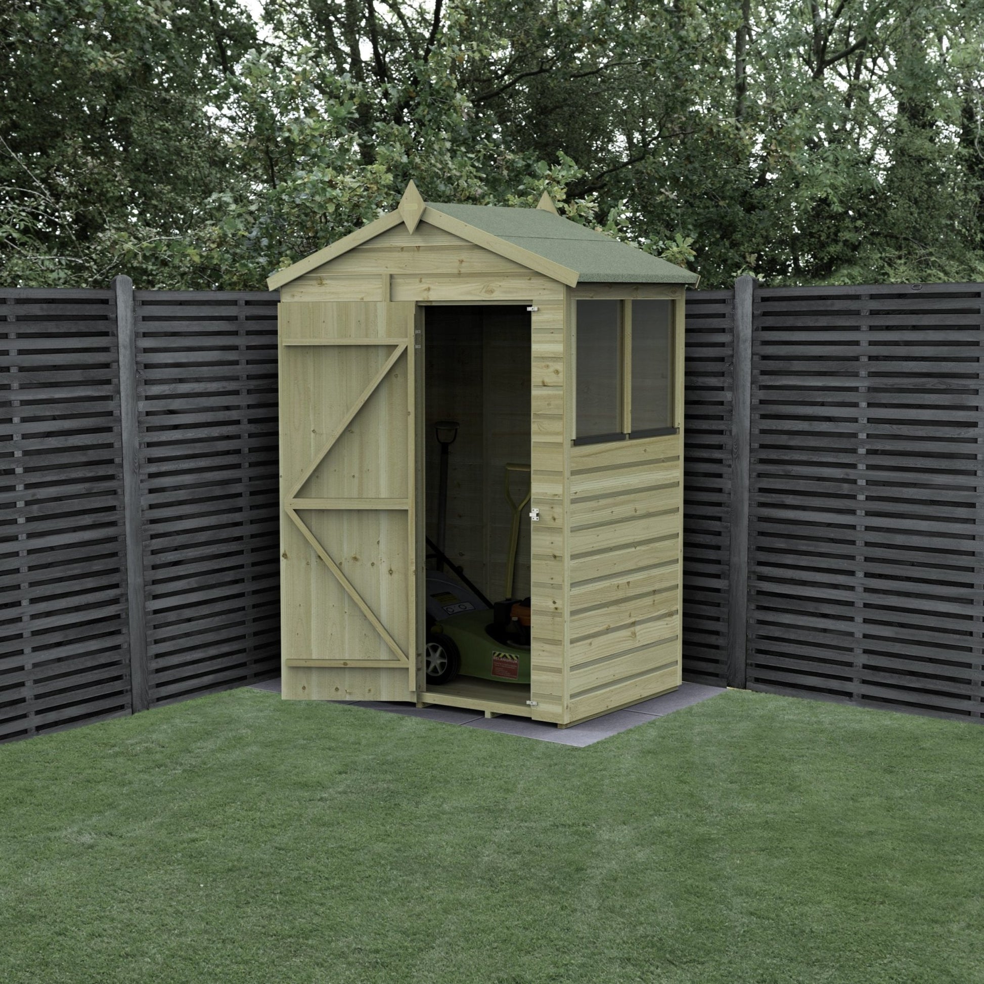 Forest Beckwood 5x3 Apex Shed - 2 Windows - JJ Building Materials