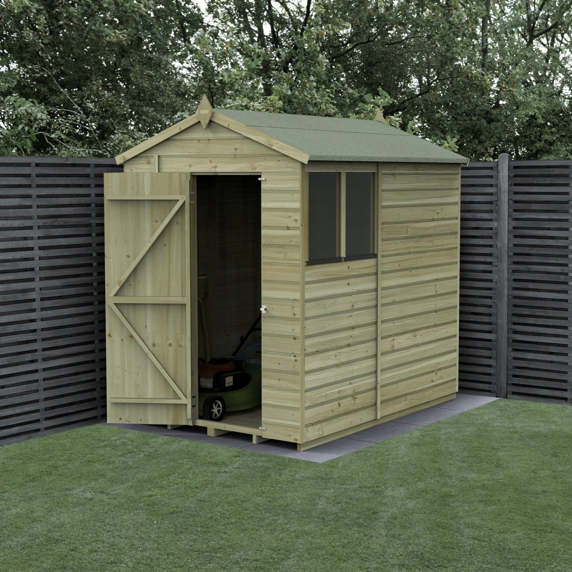 Forest Beckwood 5x7 Apex Shed - 2 Windows - JJ Building Materials
