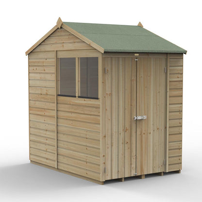 Forest Beckwood 5x7 Reverse Apex Shed - 2 Windows - Double Door - JJ Building Materials