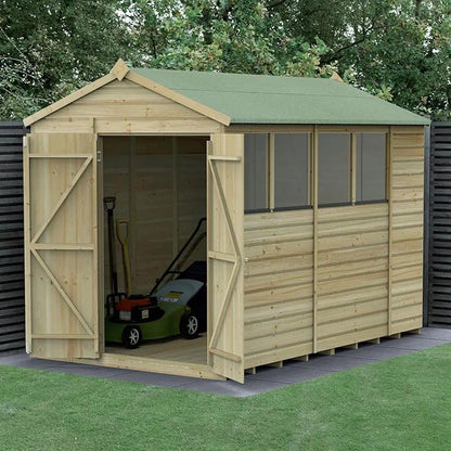 Forest Beckwood 6x10 Apex Shed - 4 Windows - Double Door - JJ Building Materials