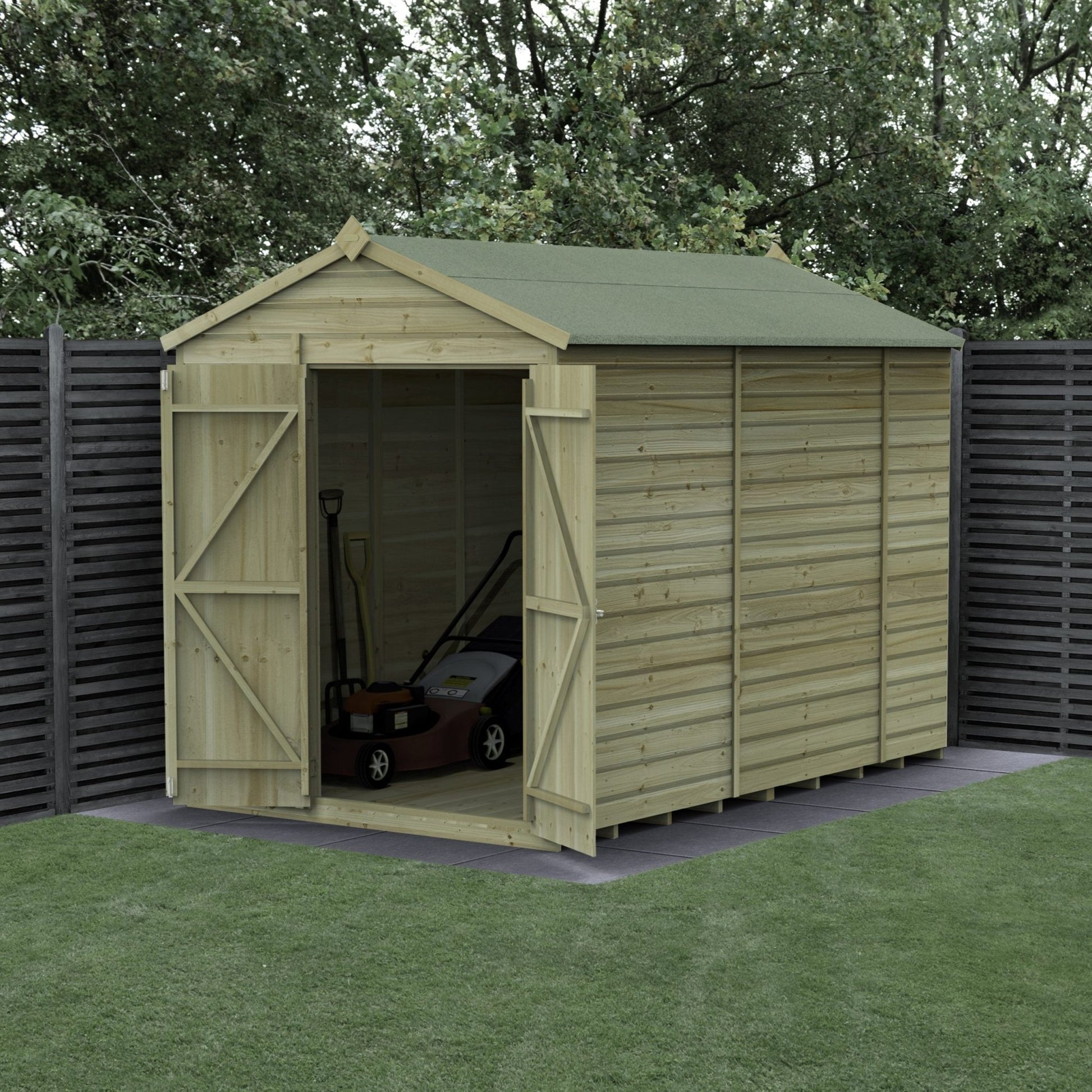 Forest Beckwood 6x10 Apex Shed - No Windows - Double Door - JJ Building Materials