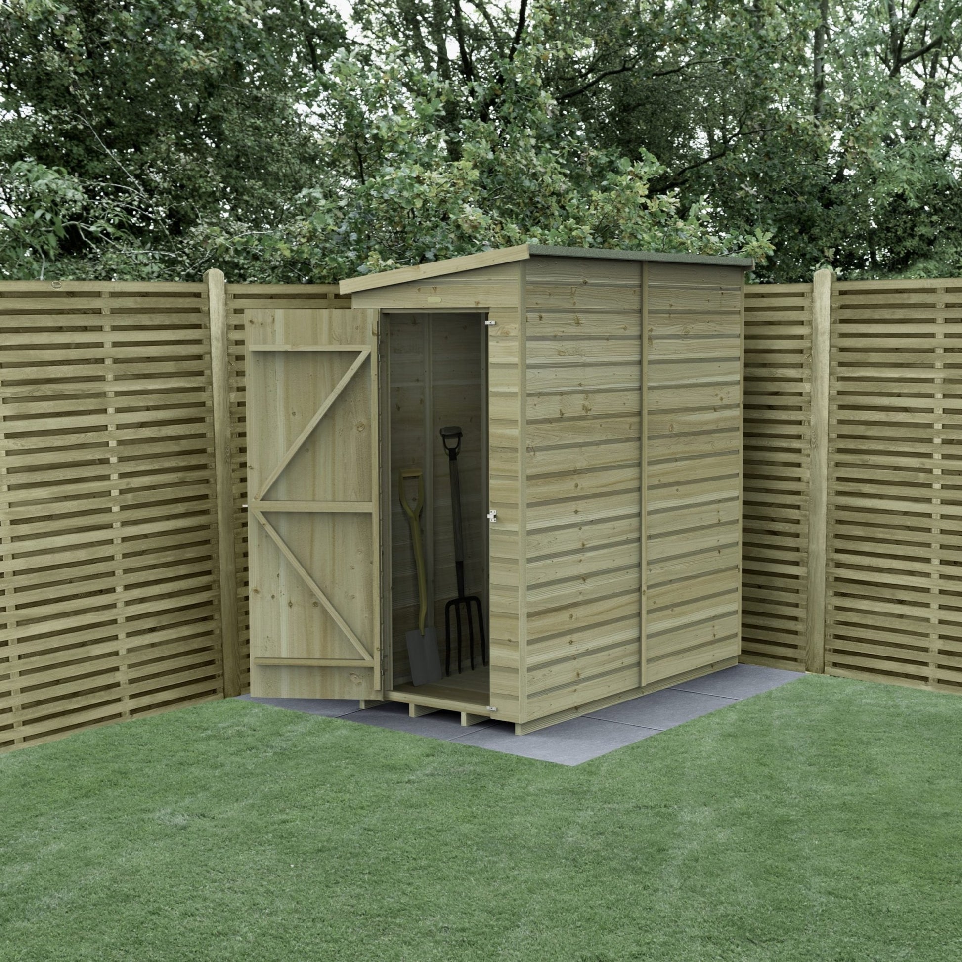 Forest Beckwood 6x3 Pent Shed - No Windows - JJ Building Materials