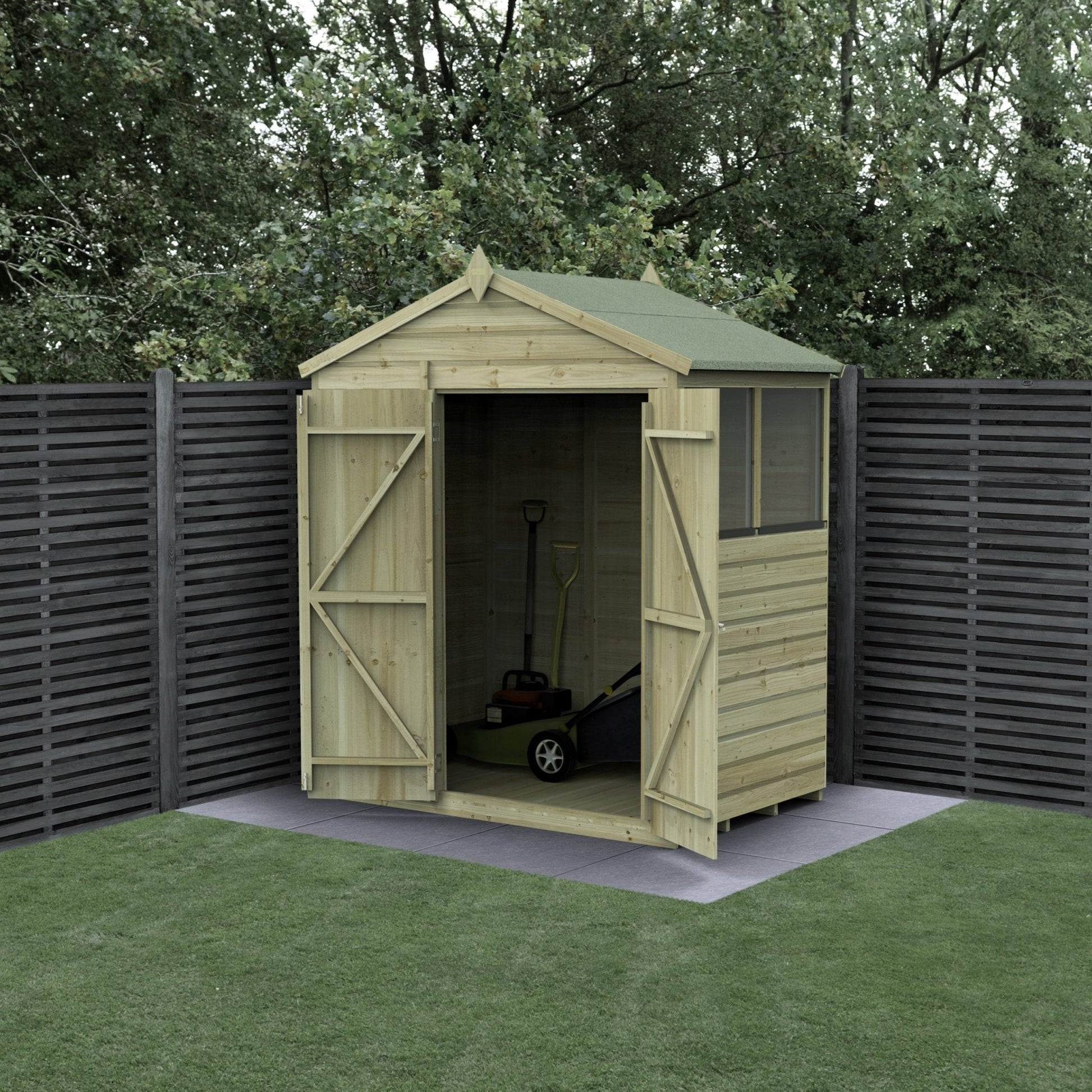 Forest Beckwood 6x4 Apex Shed - 2 Windows - JJ Building Materials