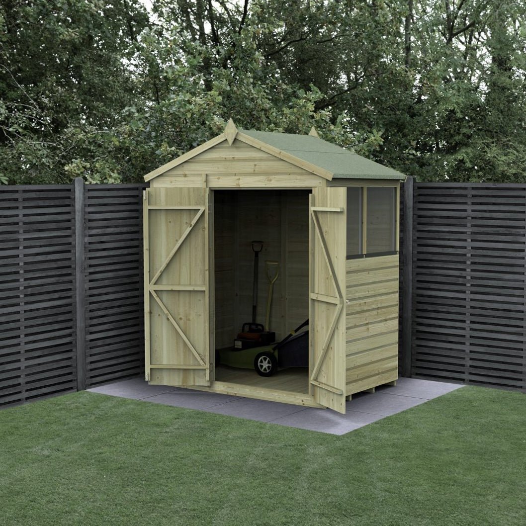 Forest Beckwood 6x4 Apex Shed - 2 Windows - JJ Building Materials